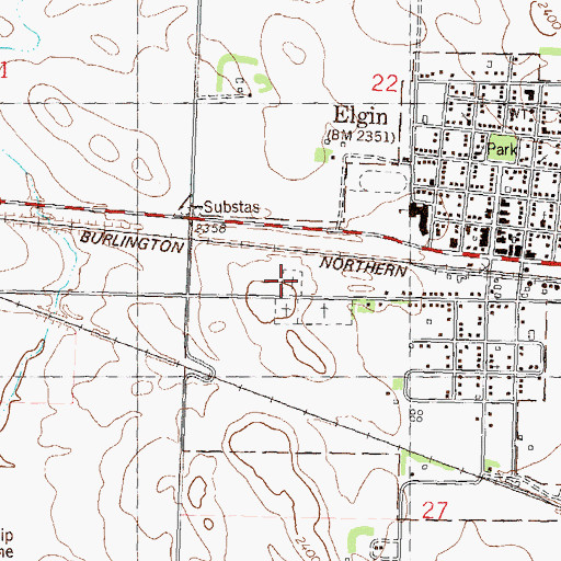 Topographic Map of Immanuel Lutheran Cemetery, ND