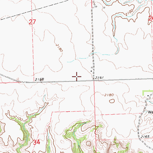 Topographic Map of Matthews Cemetery, ND