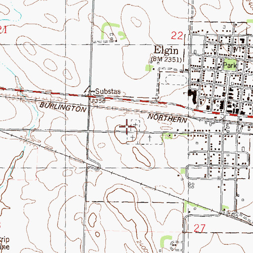 Topographic Map of Bethesda United Methodist Cemetery, ND