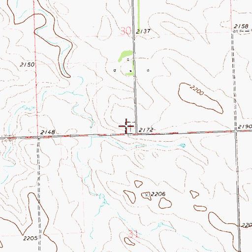 Topographic Map of Werner Cemetery, ND