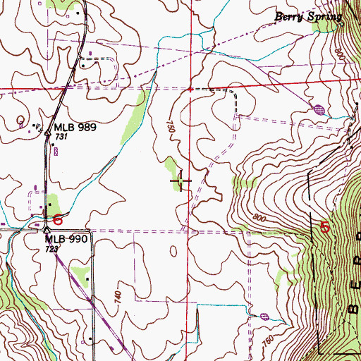 Topographic Map of Rigney Cemetery, AL