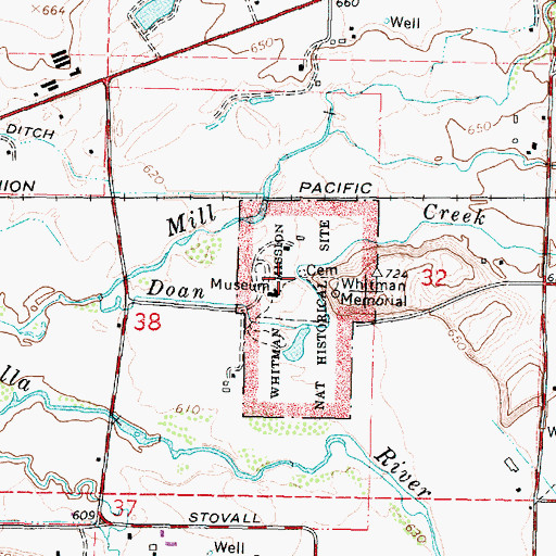 Topographic Map of Great Grave, WA