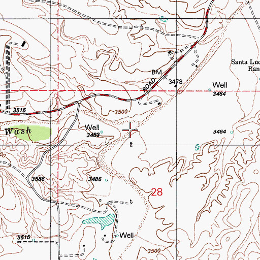 Topographic Map of Colorado Wash, AZ