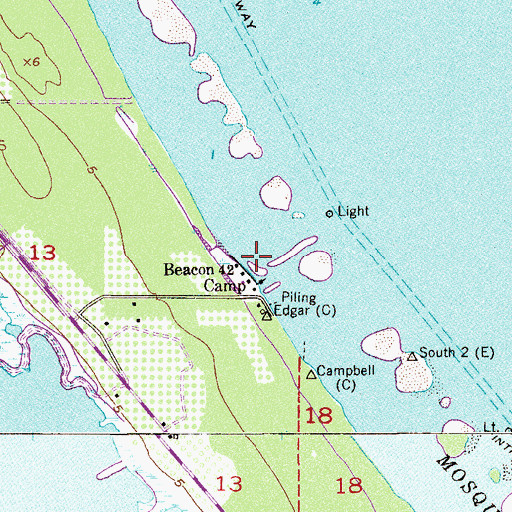Topographic Map of Beacon Camp, FL