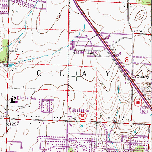 Topographic Map of SPFD James River Postal Store Post Office, MO