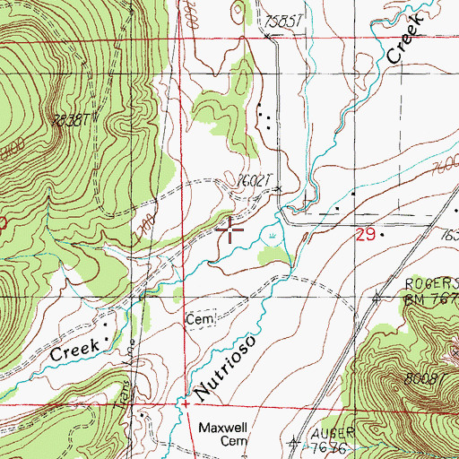 Topographic Map of Colter Creek, AZ