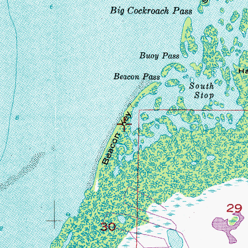 Topographic Map of Beacon Key, FL