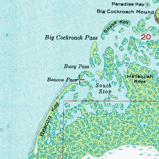 Topographic Map of Beacon Pass, FL