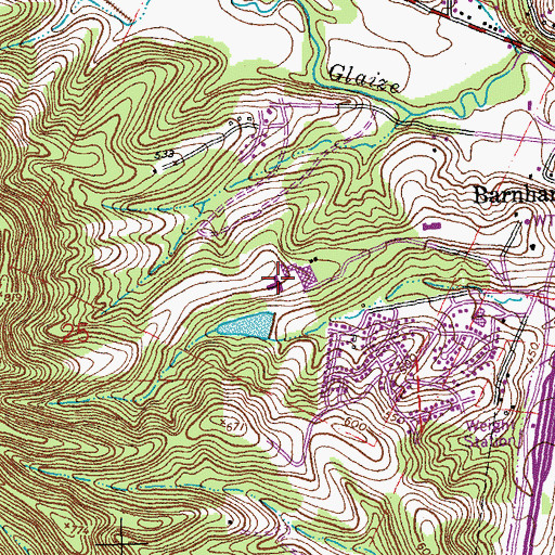 Topographic Map of Liguori Post Office, MO