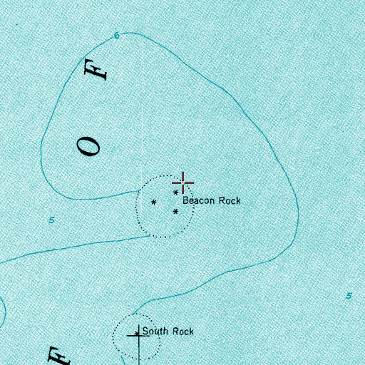 Topographic Map of Beacon Rock, FL