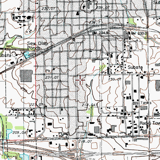 Topographic Map of Chillicothe Post Office, MO