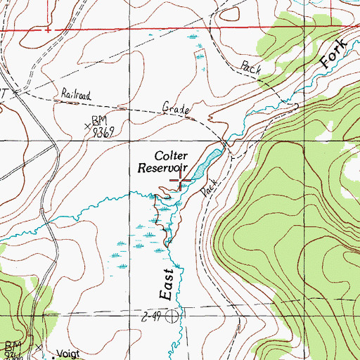Topographic Map of Colter Reservoir, AZ
