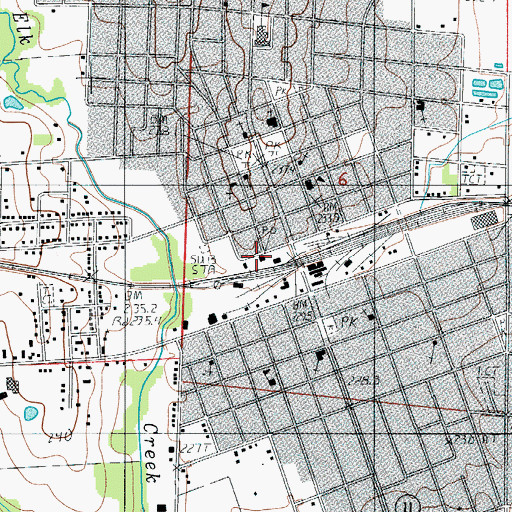 Topographic Map of Brookfield Post Office, MO