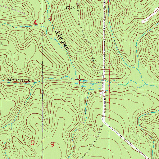 Topographic Map of Bear Bay Branch, FL