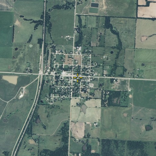 Aerial/Satellite Image of Amoret Post Office, MO