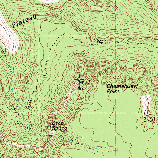 Topographic Map of Chemehuevi Point, AZ