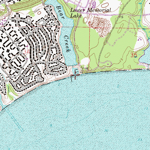 Topographic Map of Bear Creek, FL