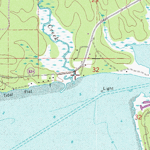 Topographic Map of Bear Creek, FL