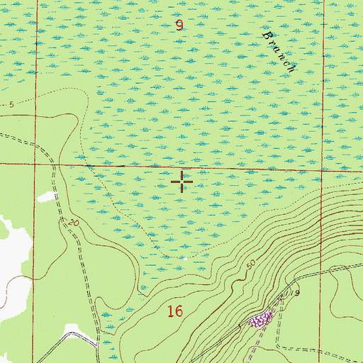 Topographic Map of Bear Creek, FL