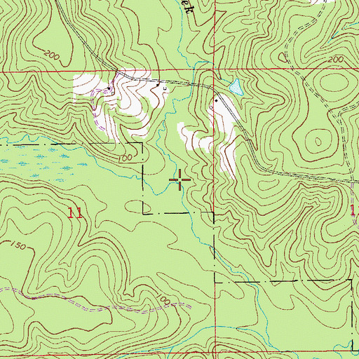 Topographic Map of Bear Creek, FL