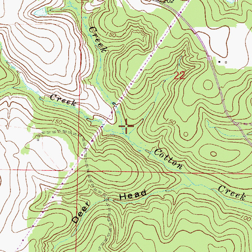 Topographic Map of Bear Creek, FL