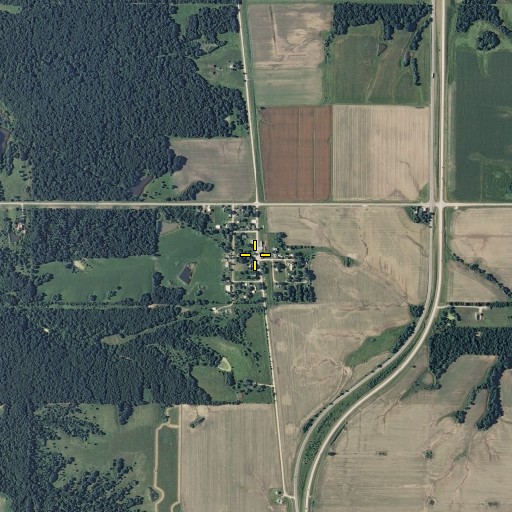 Aerial/Satellite Image of Excello Post Office, MO