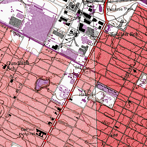 Topographic Map of Frederick Weathers Post Office, MO
