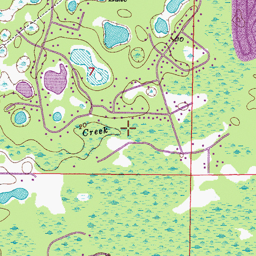 Topographic Map of Bear Creek, FL