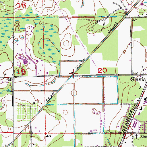 Topographic Map of Bear Gully Canal, FL