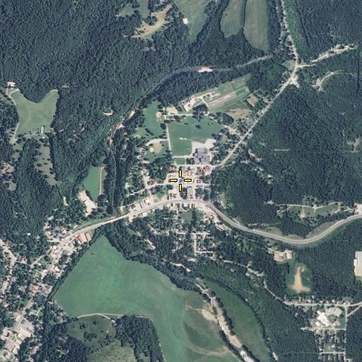 Aerial/Satellite Image of Waynesville Post Office, MO