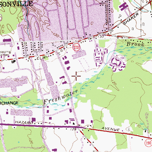 Topographic Map of Enfield Post Office, CT