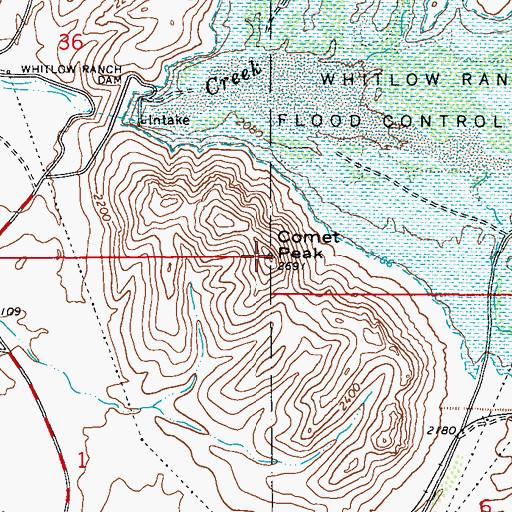 Topographic Map of Comet Peak, AZ