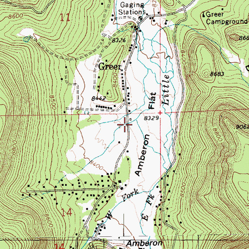 Topographic Map of Greer Post Office, AZ