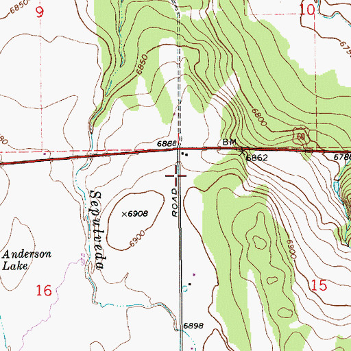 Topographic Map of Vernon Post Office, AZ