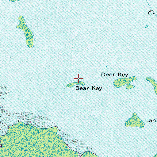 Topographic Map of Bear Key, FL
