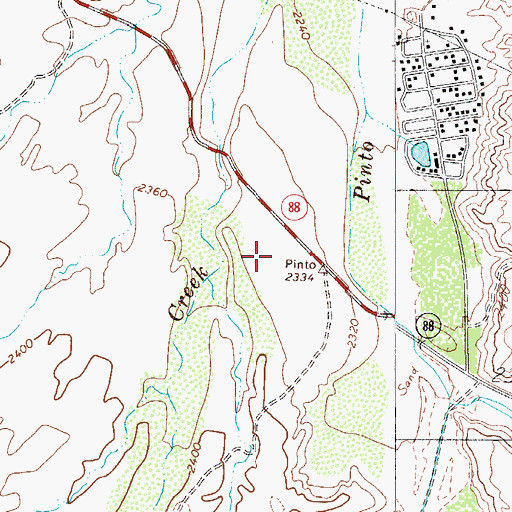 Topographic Map of Roosevelt Post Office, AZ