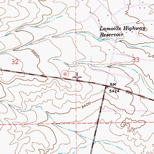 Topographic Map of Spring Creek Post Office, NV
