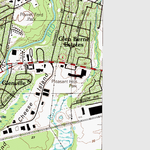 Topographic Map of Newport Post Office, DE