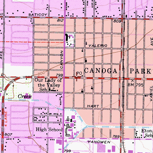 Topographic Map of Challenger Post Office, CA