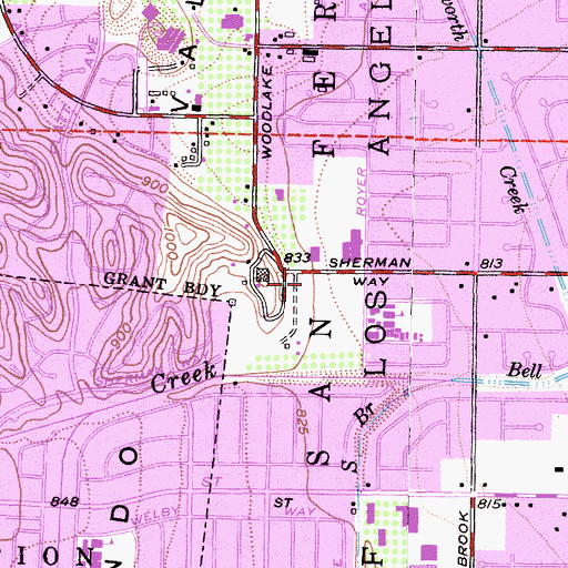 Topographic Map of West Hills Post Office, CA