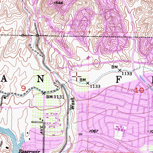 Topographic Map of Ranch Post Office, CA