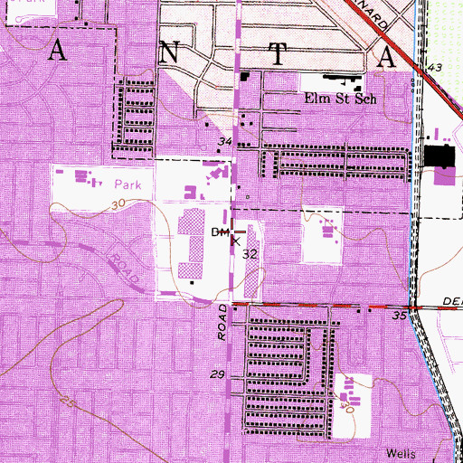 Topographic Map of Saviers Post Office, CA