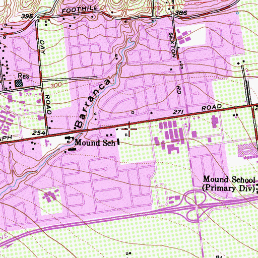 Topographic Map of East Ventura Post Office, CA