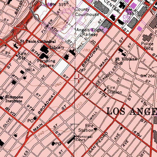 Topographic Map of Arcade Post Office, CA