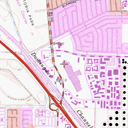 Topographic Map of Southbay Pavilion Post Office, CA