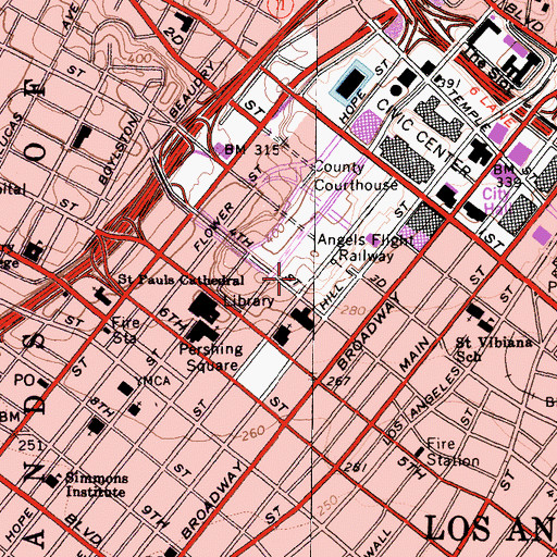 Topographic Map of Bunker Post Office, CA