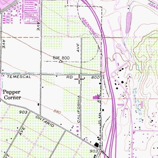 Topographic Map of Citrus Post Office, CA