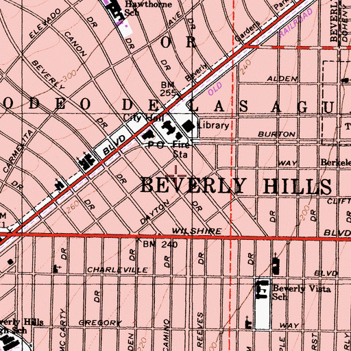 Topographic Map of Crescent Post Office, CA