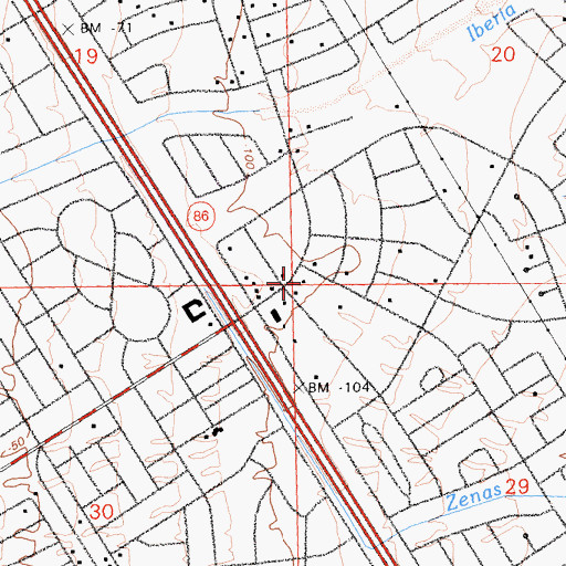 Topographic Map of Salton City Post Office, CA