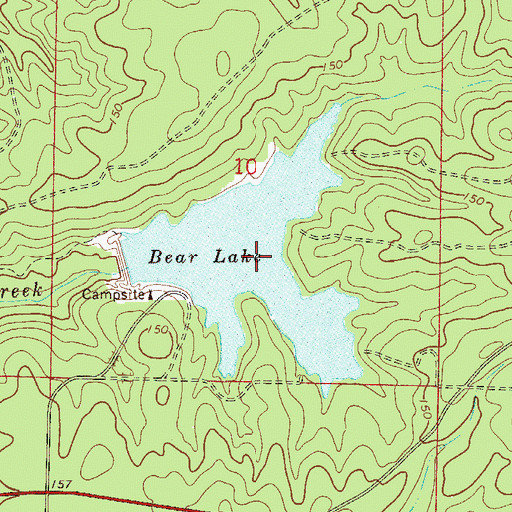 Topographic Map of Bear Lake, FL